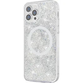 SaharaCase - Sparkle Case with MagSafe for Apple iPhone 13 Pro - Clear/Silver