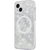 SaharaCase - Sparkle Case with MagSafe for Apple iPhone 13 mini - Clear/Silver - Angle_Zoom