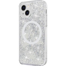 SaharaCase - Sparkle Case with MagSafe for Apple iPhone 13 mini - Clear, Silver - Angle_Zoom
