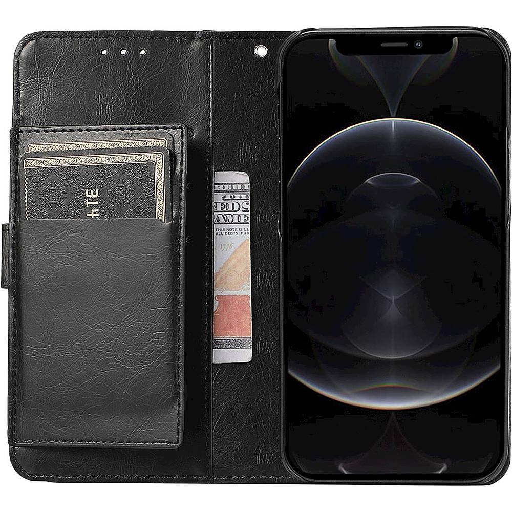  MEFON Genuine Leather Folio Wallet for Apple iPhone 13
