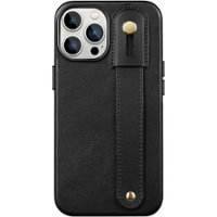 SaharaCase - FingerGrip Series Case with Strap for Apple iPhone 13 Pro - Black - Front_Zoom