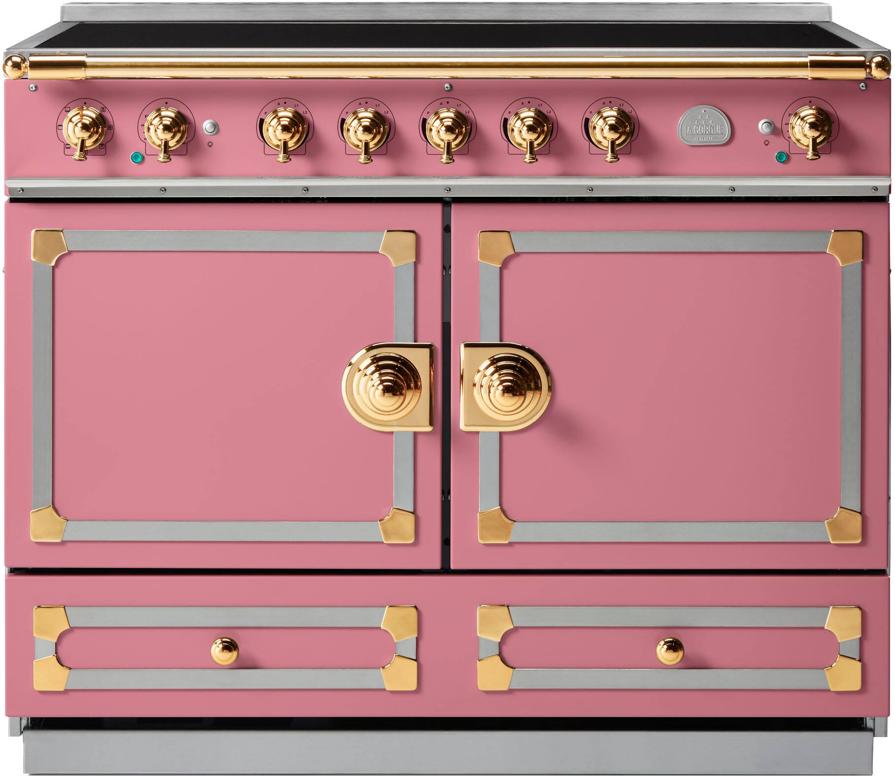 La Cornue 110 Induction Liberte with Stainless Steel u0026 Polished Brass Multi  C1TF-I - Best Buy