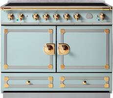 La Cornue - 110 Induction Roquefort with Stainless Steel & Polished Brass - Multi - Front_Zoom