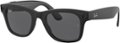 Front Zoom. Ray-Ban - Stories Wayfarer Smart Glasses 50mm - Matte Black/Dark Grey.