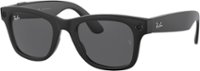 Front Zoom. Ray-Ban - Stories Wayfarer Smart Glasses 50mm - Matte Black/Dark Grey.