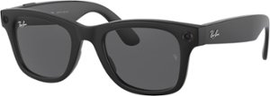 Ray-Ban - Stories Wayfarer Smart Glasses 50mm - Matte Black/Dark Grey - Front_Zoom