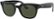 Front Zoom. Ray-Ban - Stories Meteor Smart Glasses - Shiny Black/Green.