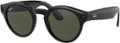 Front Zoom. Ray-Ban - Stories Round Smart Glasses - Shiny Black/Green.