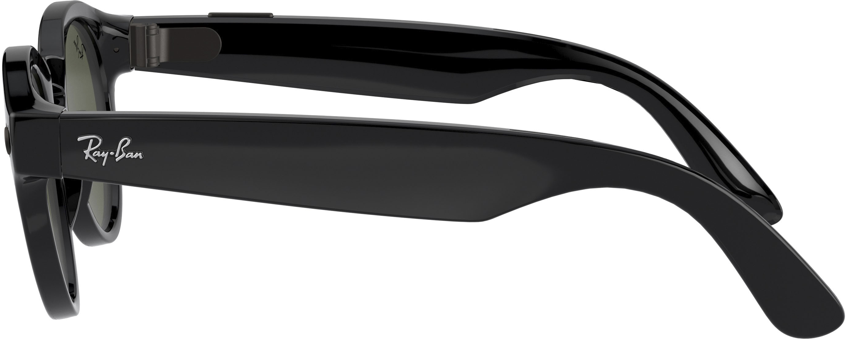 lade som om Duke Ensomhed Best Buy: Ray-Ban Stories Round Smart Glasses Shiny Black/Green  0RW4003601/7148