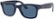 Front Zoom. Ray-Ban - Stories Wayfarer Smart Glasses 50mm - Shiny Blue/Dark Blue Polarized.