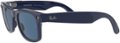 Left Zoom. Ray-Ban - Stories Wayfarer Smart Glasses 50mm - Shiny Blue/Dark Blue Polarized.