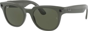 Ray-Ban - Stories Meteor Smart Glasses - Shiny Olive/Transitions G-15  Green - Front_Zoom