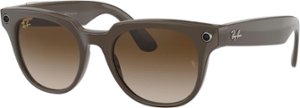 Ray-Ban - Stories Meteor Smart Glasses - Shiny Brown/Brown Gradient - Front_Zoom