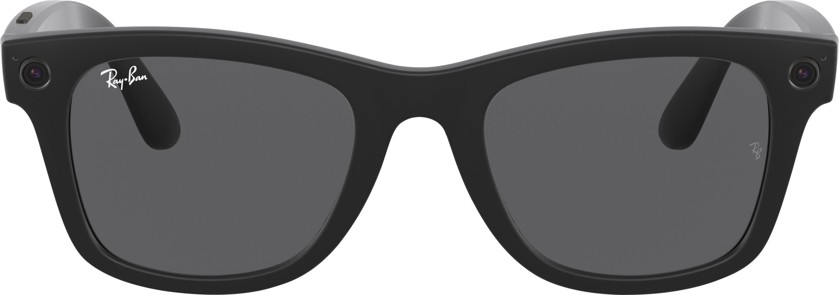 Angle View: Ray-Ban - Stories Wayfarer Smart Glasses 53mm - Matte Black/Dark Grey
