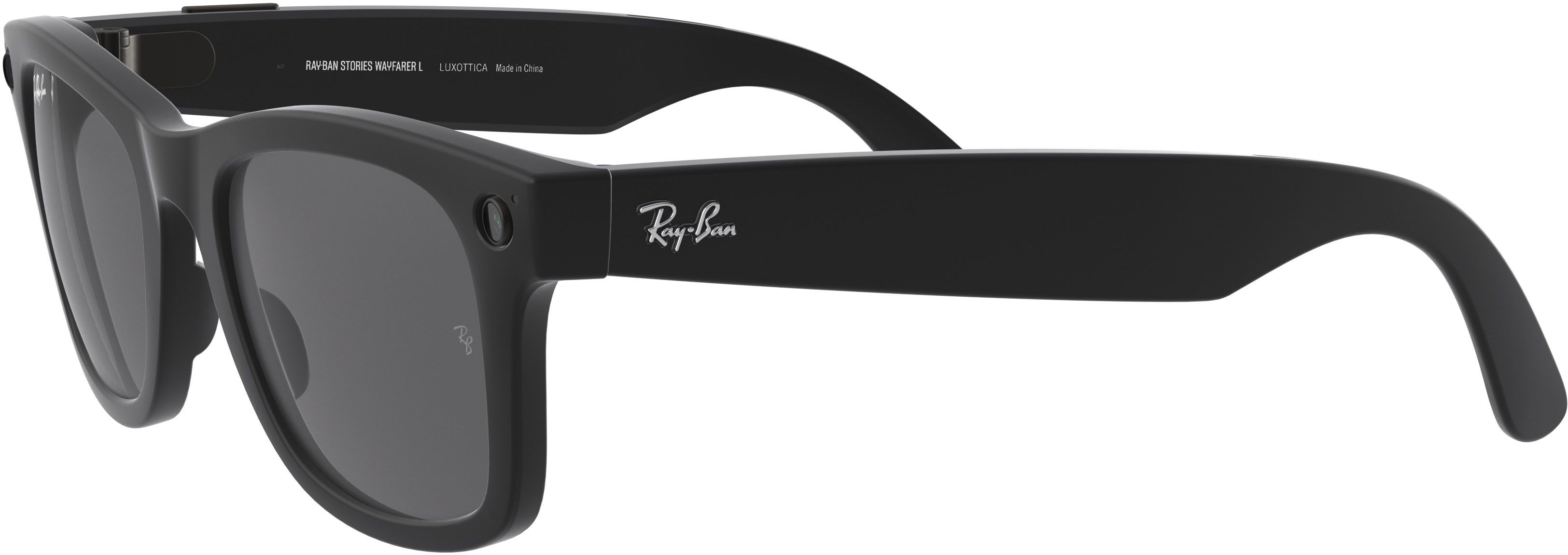 Ray-Ban Stories Wayfarer Smart Glasses 53Mm Matte Black/Dark Grey 0Rw4004601S8753 - Best Buy