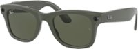 Front Zoom. Ray-Ban - Stories Wayfarer Smart Glasses 50mm - Shiny Olive/Transitions G-15  Green.