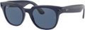 Front Zoom. Ray-Ban - Stories Meteor Smart Glasses - Shiny Blue/Dark Blue Polarized.