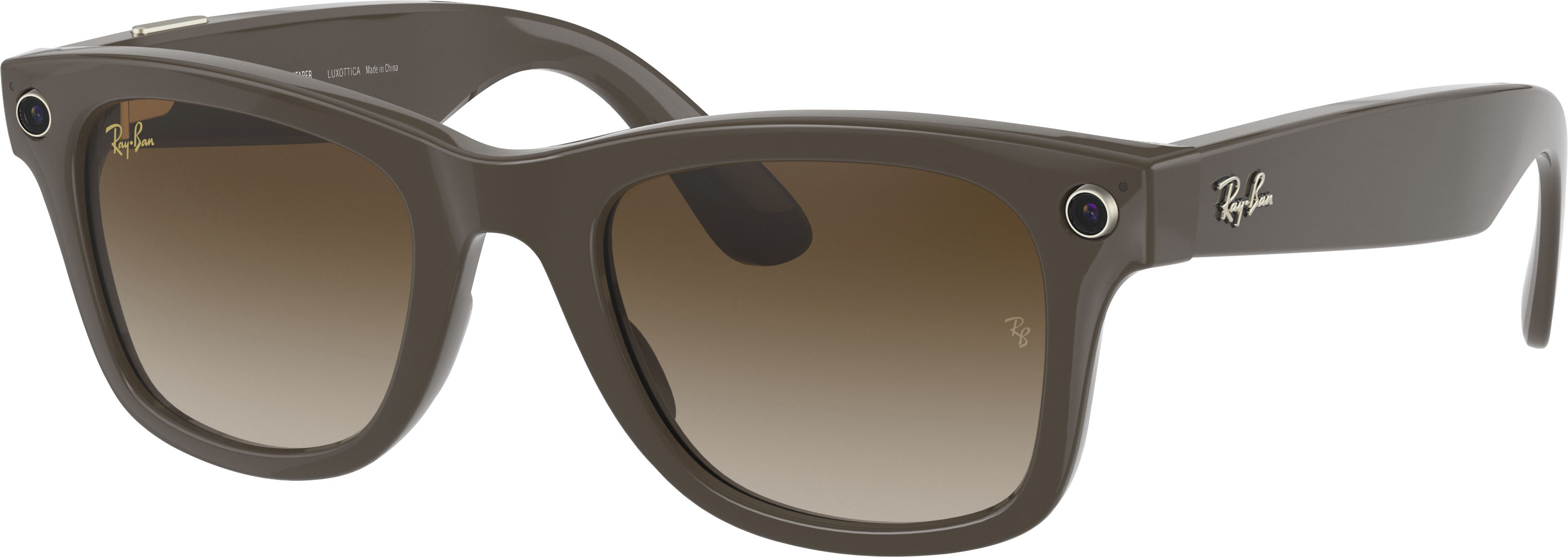Customer Reviews: Ray-Ban Stories Wayfarer Smart Glasses 50mm Shiny  Brown/Brown Gradient 0RW400265601350 - Best Buy
