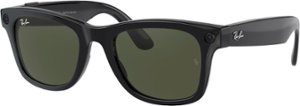 Ray-Ban - Stories Wayfarer Smart Glasses 53mm - Shiny Black/Green - Front_Zoom