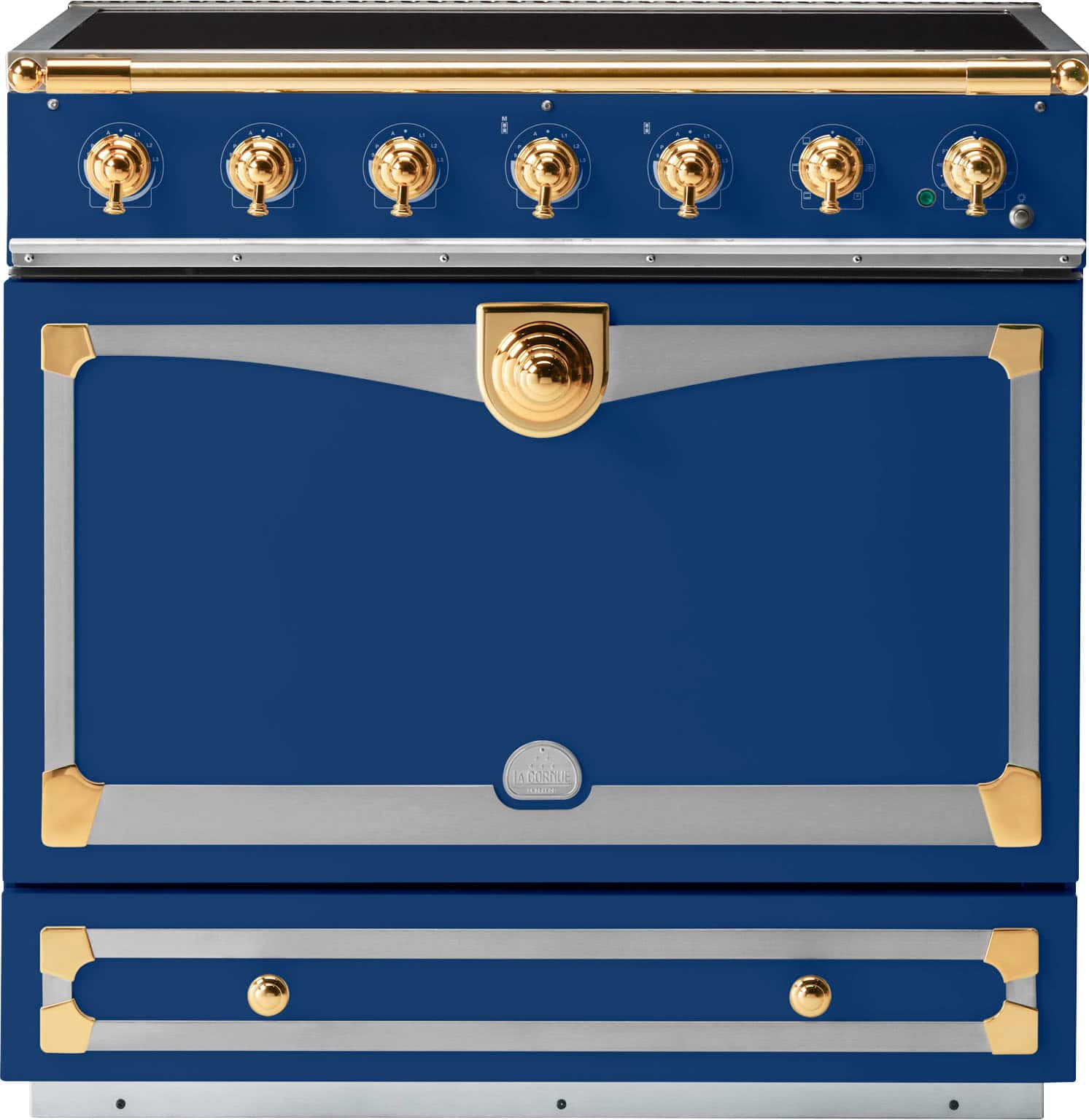 Best Buy La Cornue 90 Induction Range Royal Blue with Stainless Steel