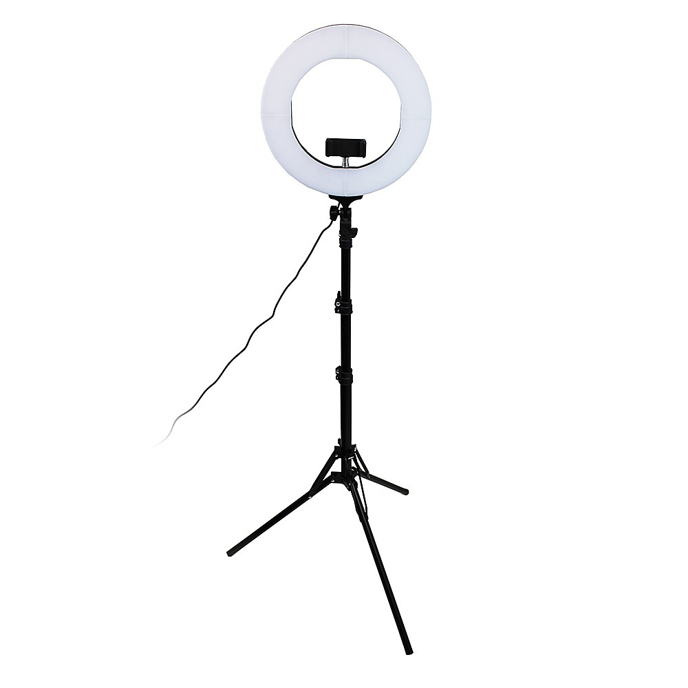 Cygnett - V-Tuber Pro 14-Inch Selfie Ring Light with Carry Case, Tripod, US DC Charger, and Bluetooth Remote