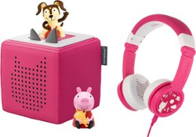Tonies - Toniebox Bundle with Playtime Puppy, Peppa Pig and Headphones – Screen-Free Audio Player, Educational Experience - pink - Front_Zoom