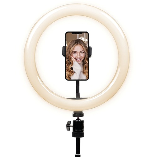 Cygnett - V-Pro 12-Inch Travel Ring Light with Tripod, Travel Pouch, and Bluetooth Remote