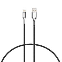 Cygnett - Armored Lightning to USB-A Charge and Sync Cable (3.28 Feet) - Black - Front_Zoom