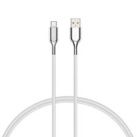 Cygnett - Armored 2.0 USB-C to USB-A Charge and Sync Cable (6 Feet) - White - Front_Zoom