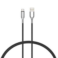 Cygnett - Armored 3' 3.1 USB-C to USB-A Charge and Sync Cable - Black - Front_Zoom