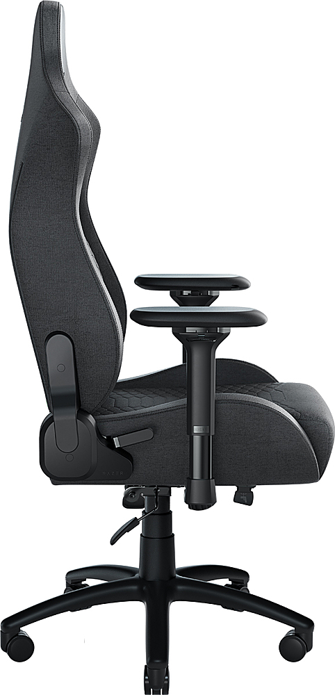 Left View: Razer - Iskur Gaming Chair with Built-in Lumbar Support - Dark Gray