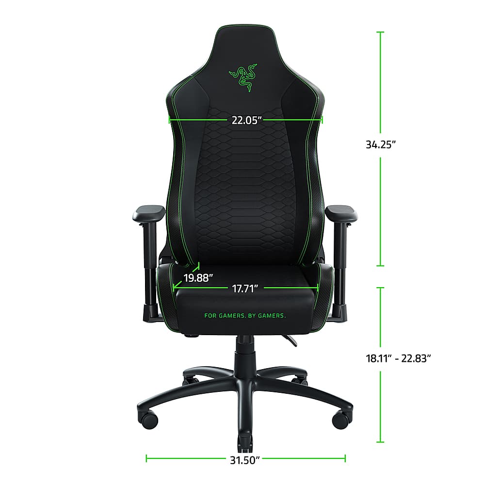 Angle. Razer - Iskur X - XL - Ergonomic Gaming Chair - Black/Green.