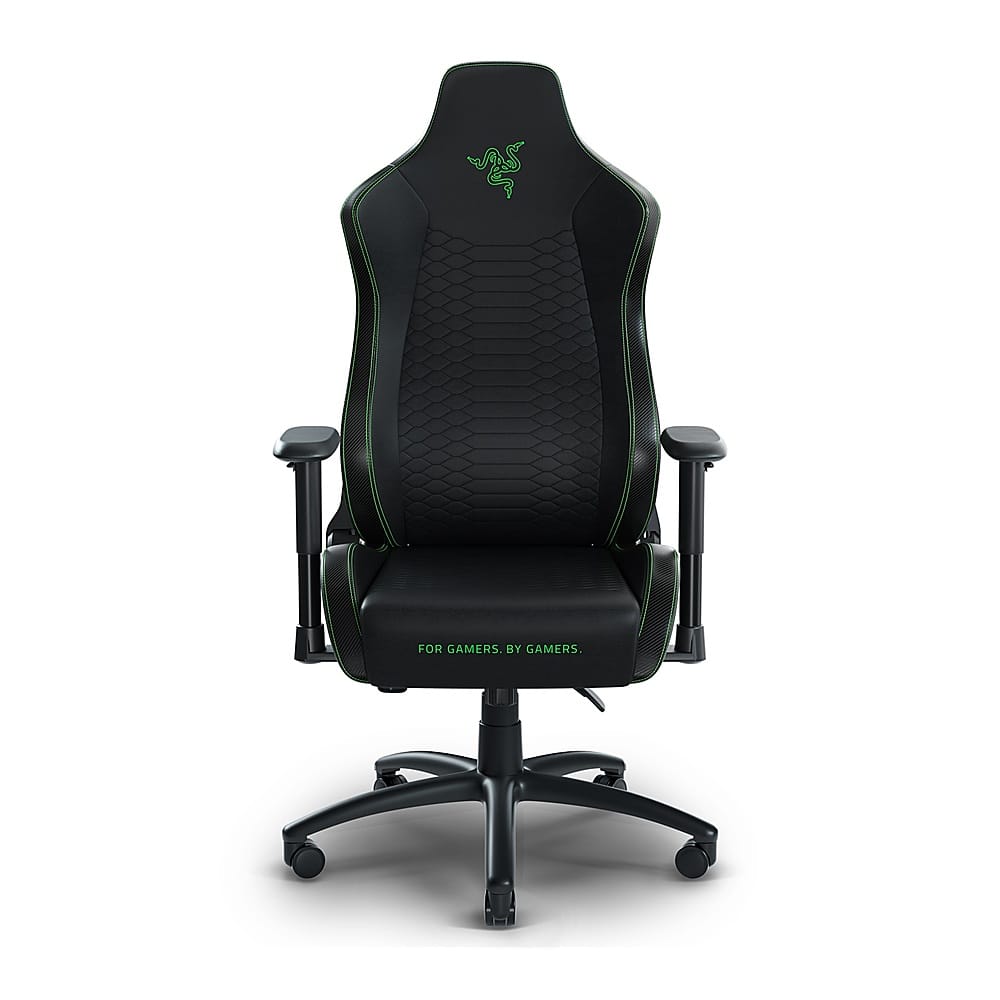 Front. Razer - Iskur X - XL - Ergonomic Gaming Chair - Black/Green.