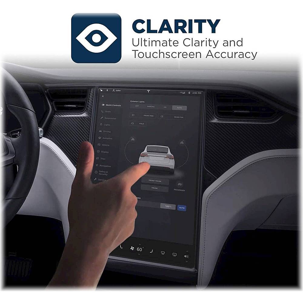 2 PCS YEE PIN Car Navigation & Dashboard Panel Screen Protector for 2015-2019 Tesla Model S P85D 75D 100D P100D Anti Scratch High Clarity 
