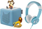 Tonies - Toniebox Bundle with Playtime Puppy, Lion King and Headphones – Screen-Free Audio Player ,Educational Experience - blue