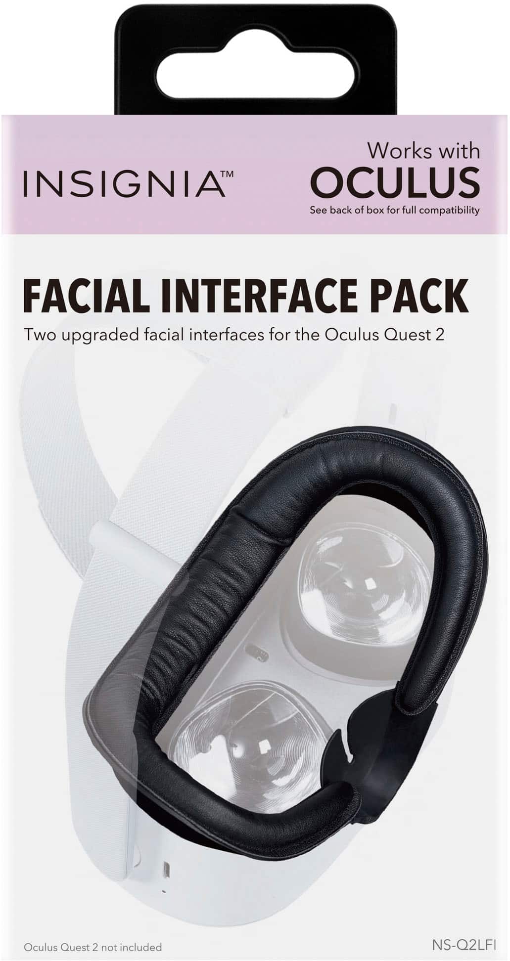 Alt View 17. Insignia™ - Facial Interface 2-Pack for Meta Quest 2 - Black.