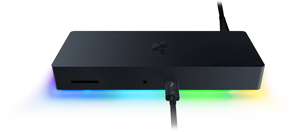 Razer Thunderbolt 4 Dock with Chroma RGB Lighting Black RC21-01690100-R3U1  - Best Buy