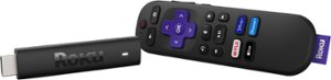 Roku - Streaming Stick® 4K Streaming Device 4K/HDR/ Dolby Vision with Roku Voice Remote and TV Controls - Black - Front_Zoom