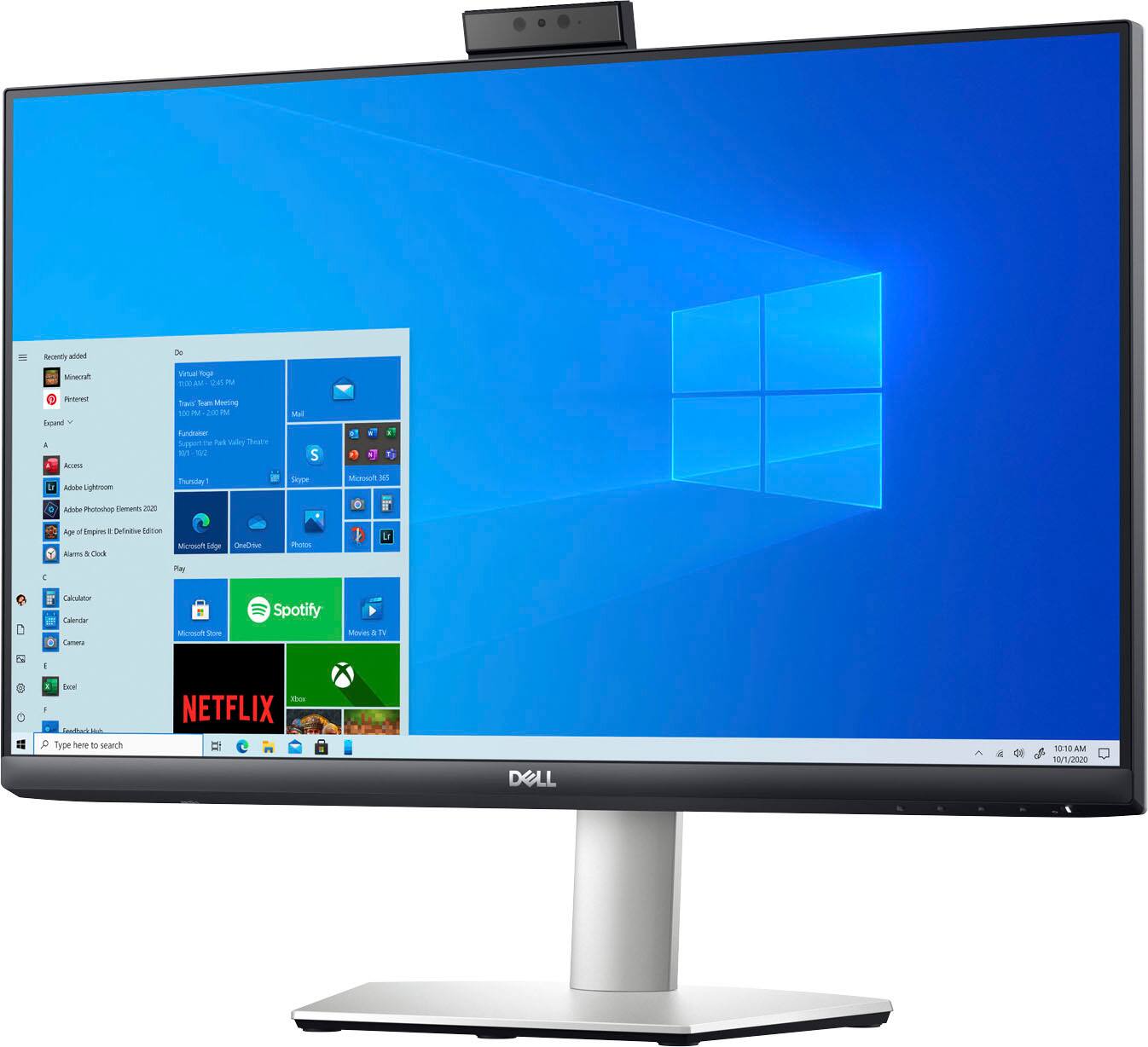 Angle. Dell - 24" IPS LED FHD FreeSync Compatible Monitor (DisplayPort, HDMI, USB) - Silver.