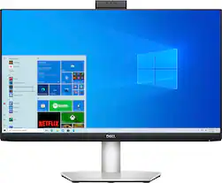 Dell - 24" IPS LED FHD FreeSync Compatible Monitor (DisplayPort, HDMI, USB) - Silver - Front_Zoom
