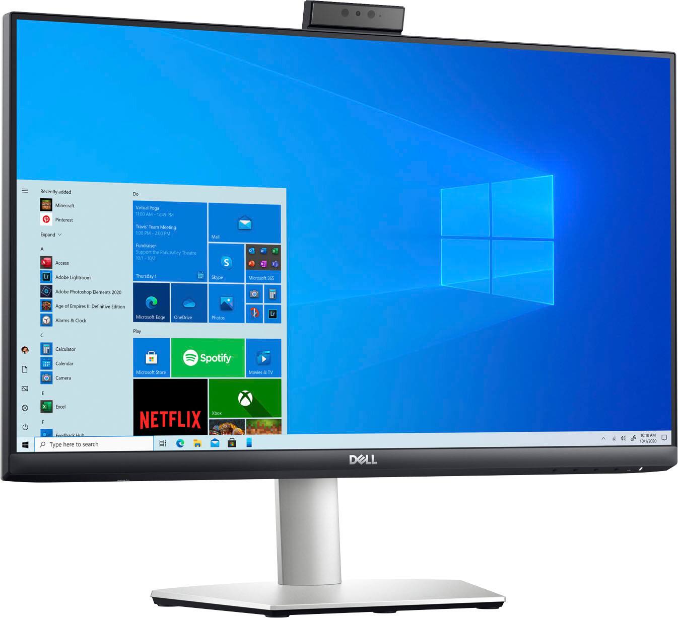 Alt View 1. Dell - 24" IPS LED FHD FreeSync Compatible Monitor (DisplayPort, HDMI, USB) - Silver.
