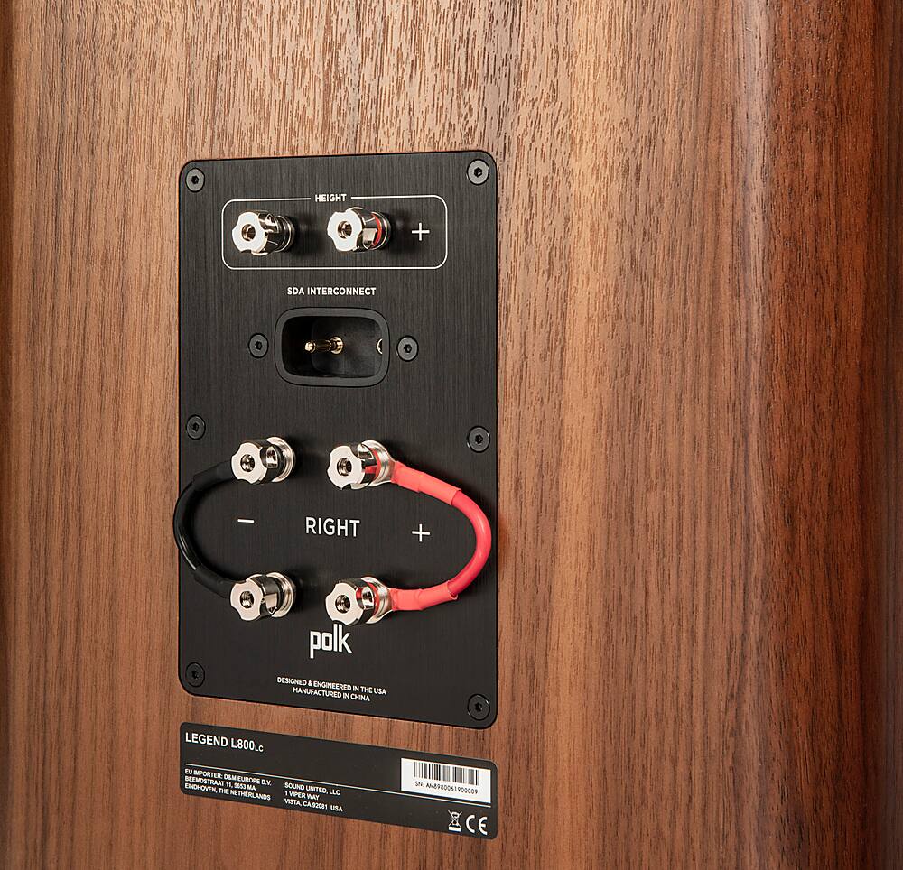 Left. Polk Audio - Legend L800 Right SDA Tower Speaker - Brown Walnut.