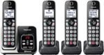 Panasonic - KX-TGD864S Link2Cell DECT 6.0 Expandable Cordless Phone System with Digital Answering System - Black with Silver Rim