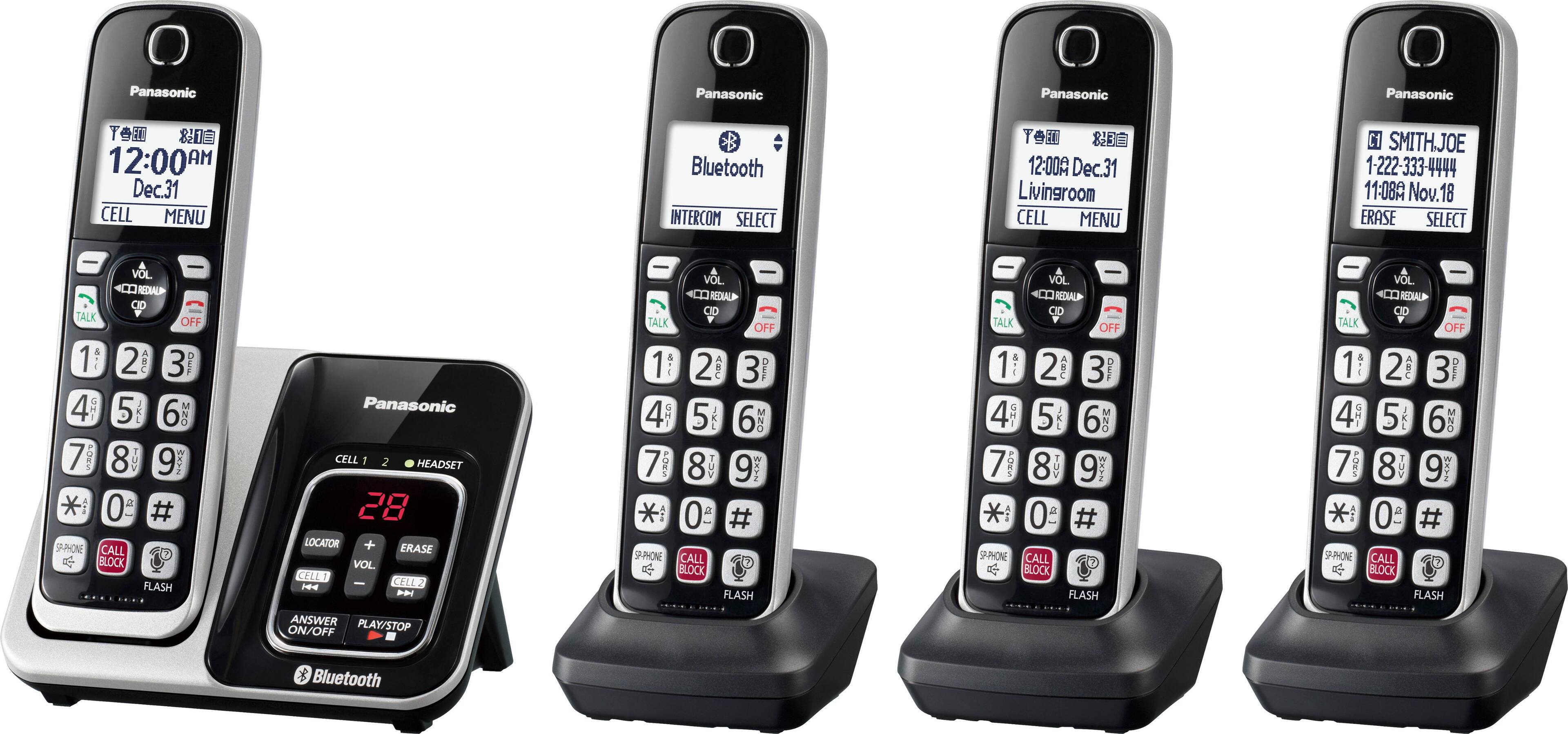 thumbnail image 2 of Panasonic DECT 6.0 Cordless Phone System - 3 Handsets With Answering Machine & Call Block 2 of 14