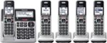 Panasonic - KX-TGF975S Link2Cell DECT 6.0 Expandable Cordless Phone System with Digital Answering System and Smart Call Blocker - Silver
