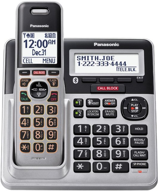 Panasonic KX-TGD863A Link2Cell DECT 6.0 Expandable Cordless Phone