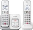 Panasonic - KX-TGD832W DECT 6.0 Expandable Cordless Phone System with Digital Answering System - White