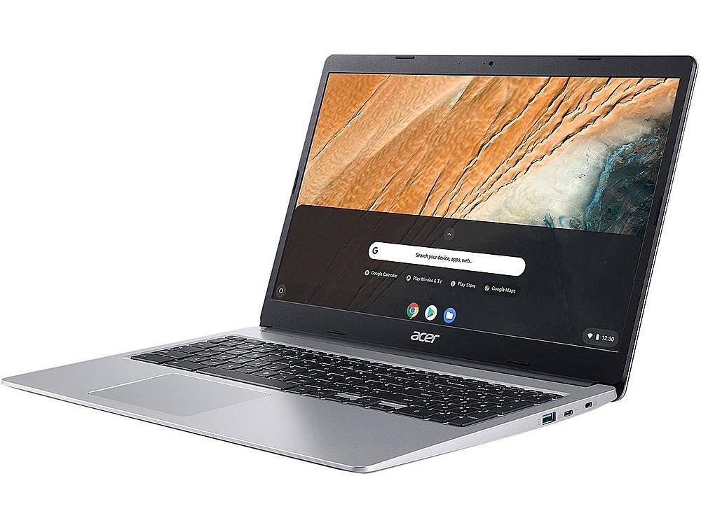 Angle View: Acer 315 - 15.6" Chromebook Intel Celeron N4020 1.1GHz 4GB RAM 64GB Flash Chrome - Refurbished