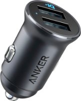 Anker - PowerDrive 2 Alloy 24W Vehicle Charger - Silver - Front_Zoom