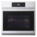 LG - STUDIO 30" 4.7 Cu. Ft. Built-In Single Electric True Convection Smart Wall Oven with Air Fry - Stainless Steel